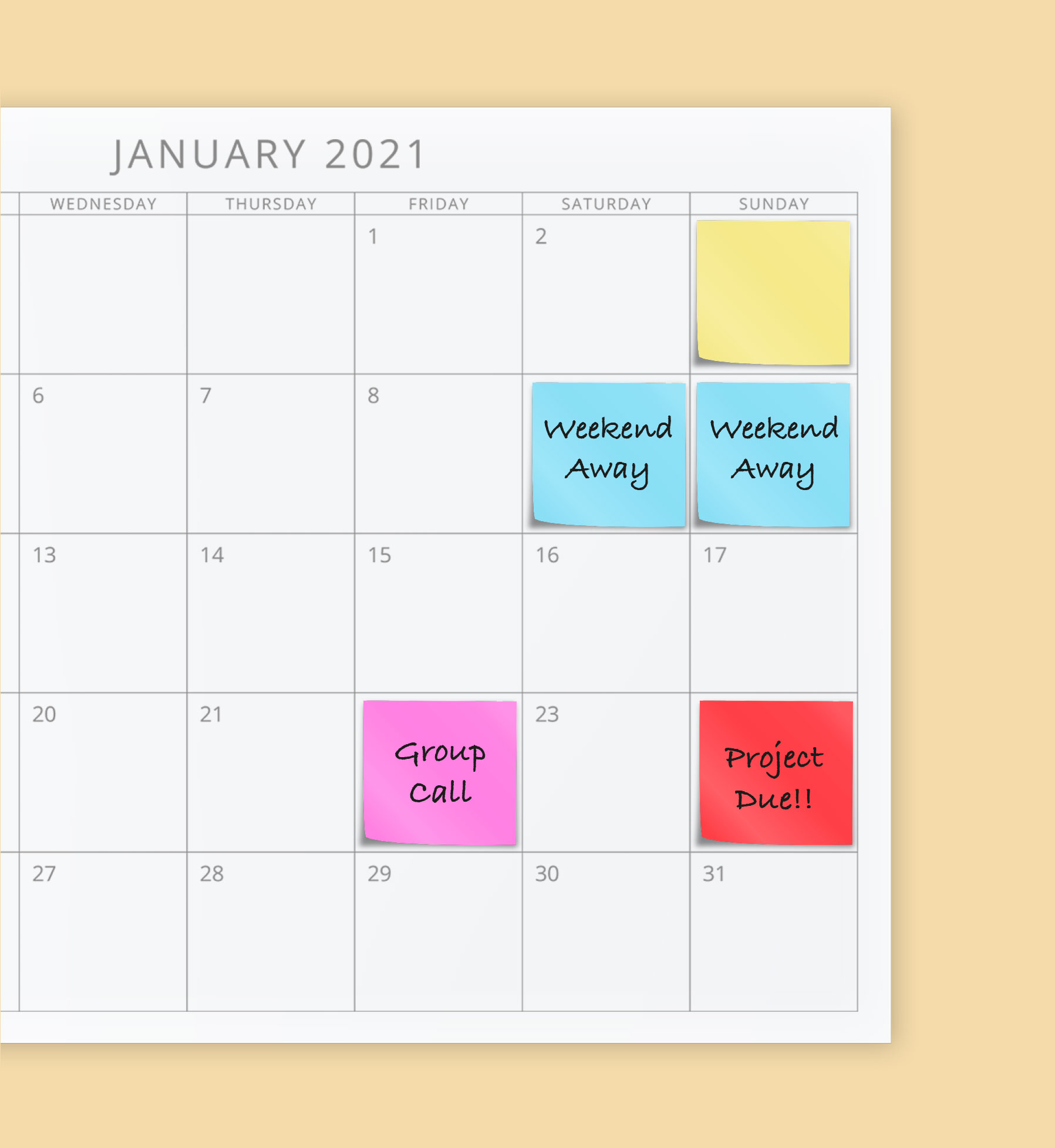 Month at a Glance Wall Calendar – thetemplateemporium.com With Month At A Glance Blank Calendar Template
