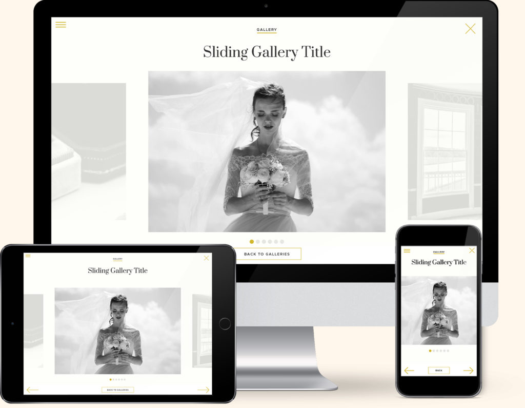 Black & White Photography Website Template - sliding gallery.  - The Template Emporium.