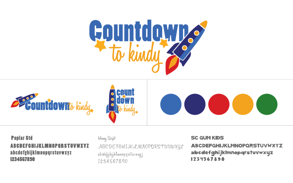 Visual Branding for Countdown to Kindy - The Template Emporium