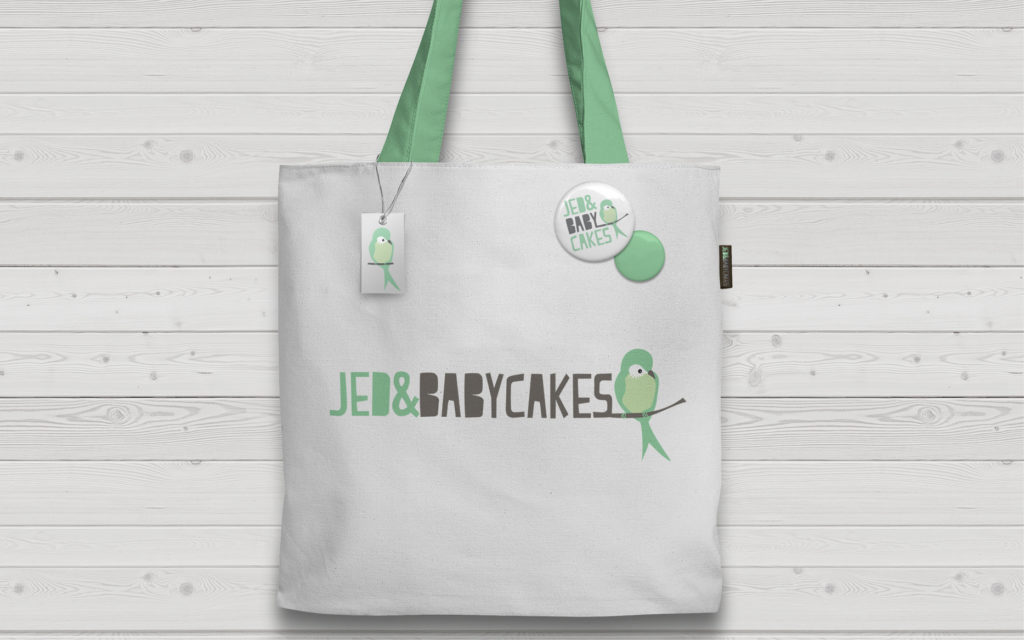 Visual Branding bag and tags for Jed & Babycakes - The Template Emporium