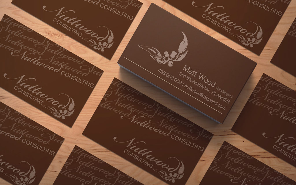 Visual Branding Business Cards for Nuttwood - The Template Emporium