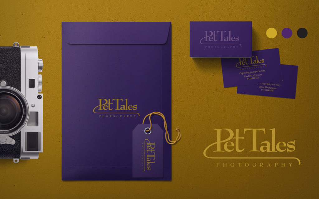 Visual Branding business cards and promotional pieces for Pet Tales Photography - The Template Emporium