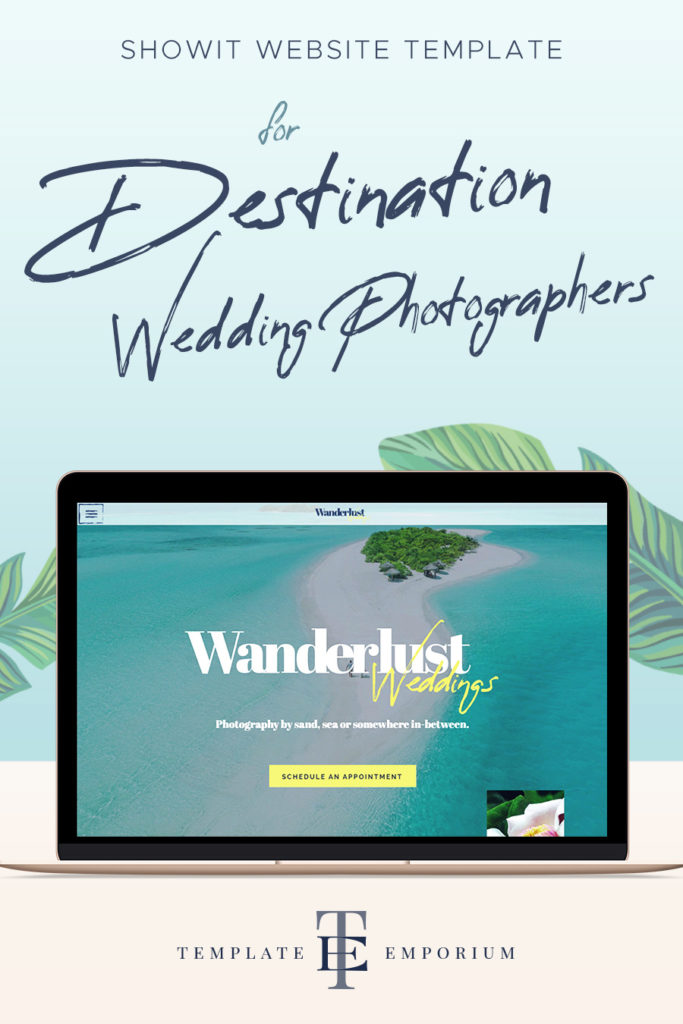 Destination Wedding Photographer Showit Website Template - The Template Emporium