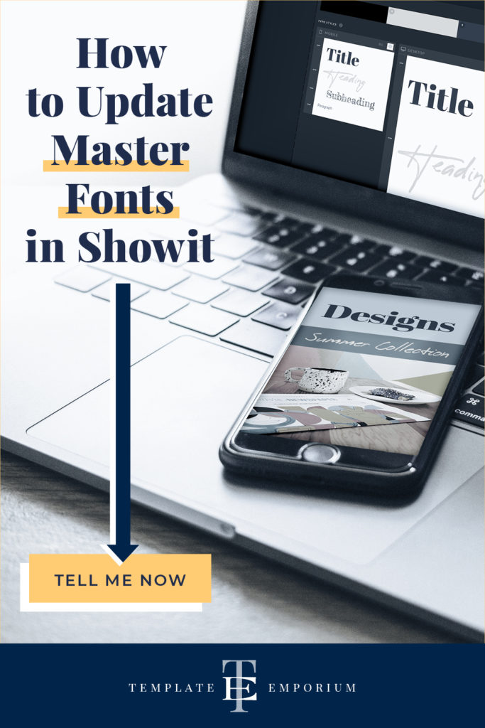 How to update master fonts in Showit - The Template Emporium