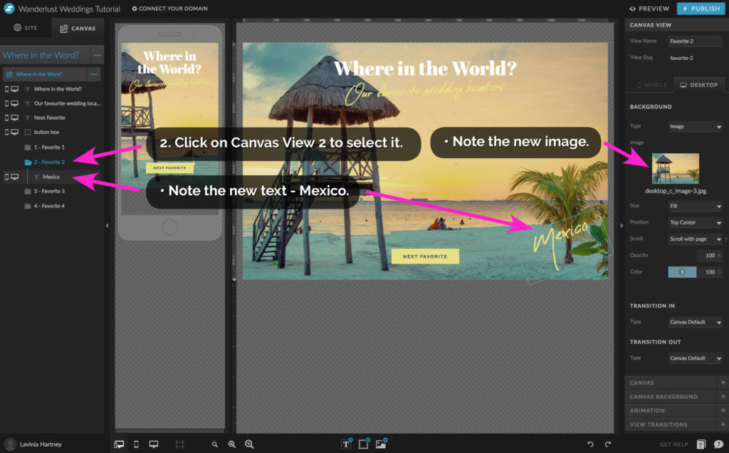Using Canvas view to update images in Showit