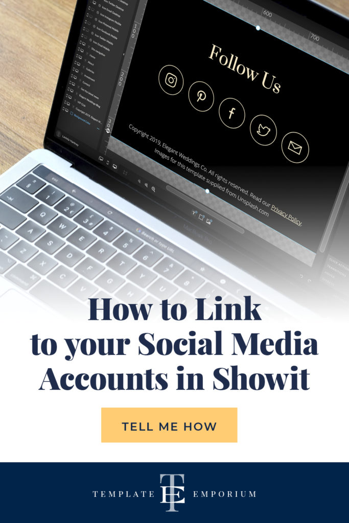 How to Link to Your Social Media Accounts in Showit - The Template Emporium