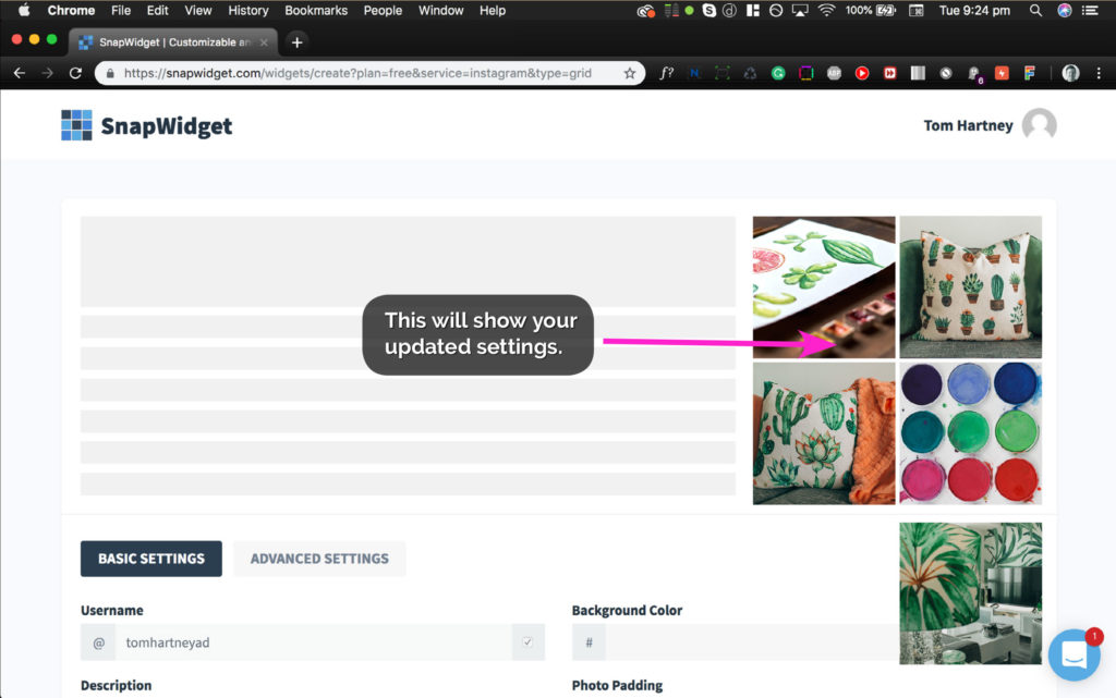 How to add my Instagram feed to a showit website - Updated pictures in your Instagram Widget - The Template Emporium