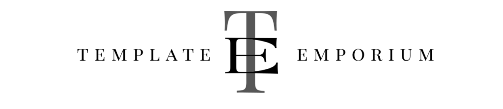Brand Style Guide - Mono Primary Logo of The Template Emporium