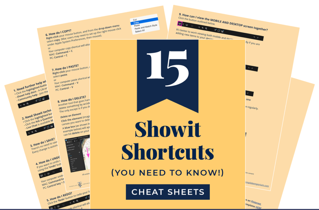 15 Showit Shortcuts - The Template Emporium