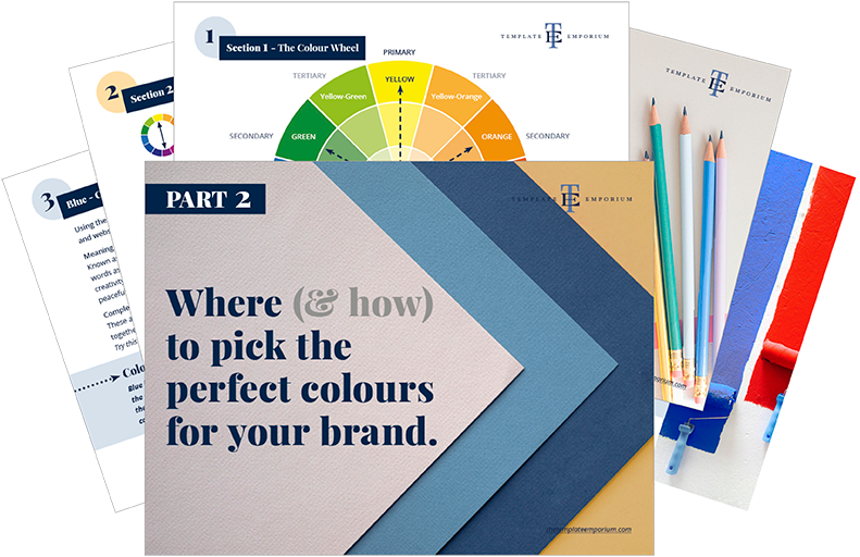 Free guide - Where & how to pick the perfect colours for your brand - The Template Emporium