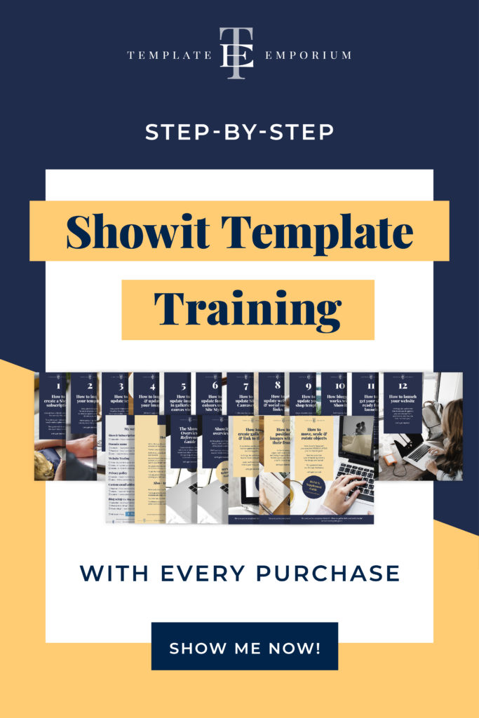 Heard of Showit but don’t know how to use it? Our Showit Step-by-Step Template Training Series will give you the knowledge and confidence to get started on the platform today and feel like a real Showiteer by the end of it. Visit the Template Emporium blog for all the details.