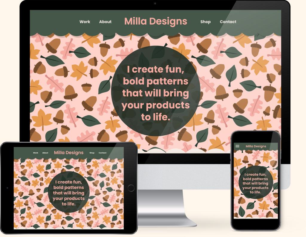 Milla Showit Template - One-pager website - The Template Emporium