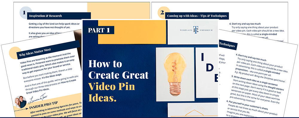 How to create great video pin ideas - The Template Emporium