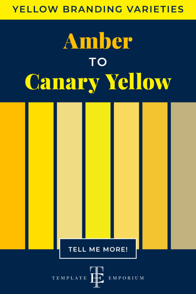 Yellow Branding Varieties - Amber to Canary Yellow - The Template Emporium