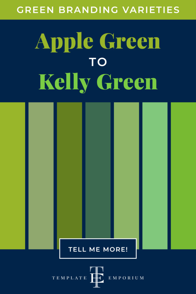 Green Branding Varieties - Apple Green to Kelly Green - The Template Emporium