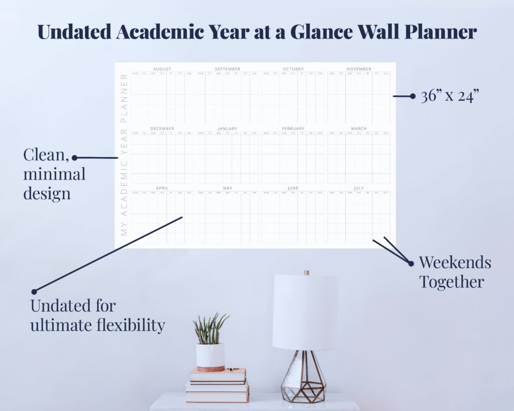 Undated Academic Year Wall Planner - The Template Emporium