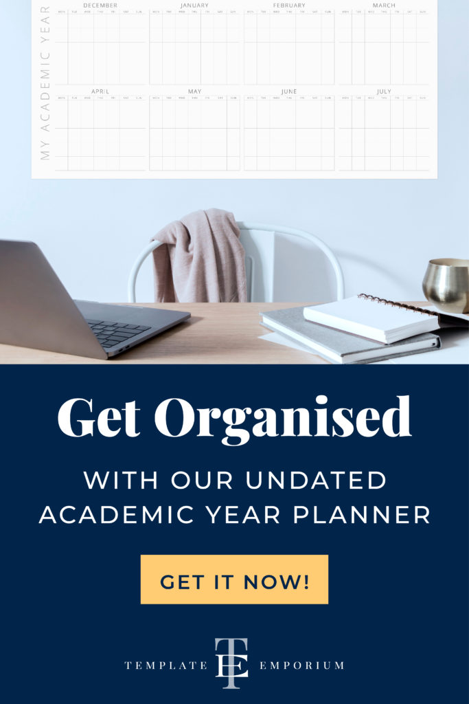 The Handy (& Reusable) Undated Academic Year Wall Planner