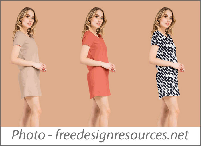 Short dress Mockups for Pattern Designers