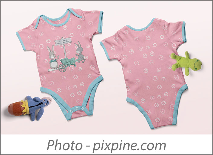 Baby Clothing Mockups for Pattern Designers 