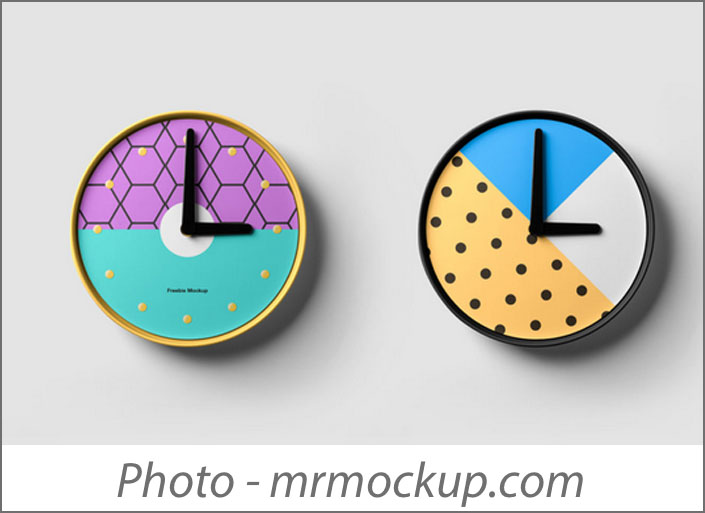 Clock Mockups for Pattern Designers 
