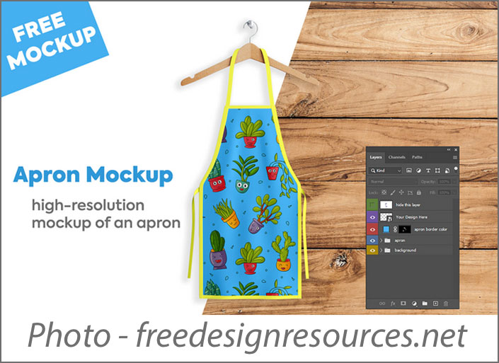 Apron Mockups for Pattern Designers 