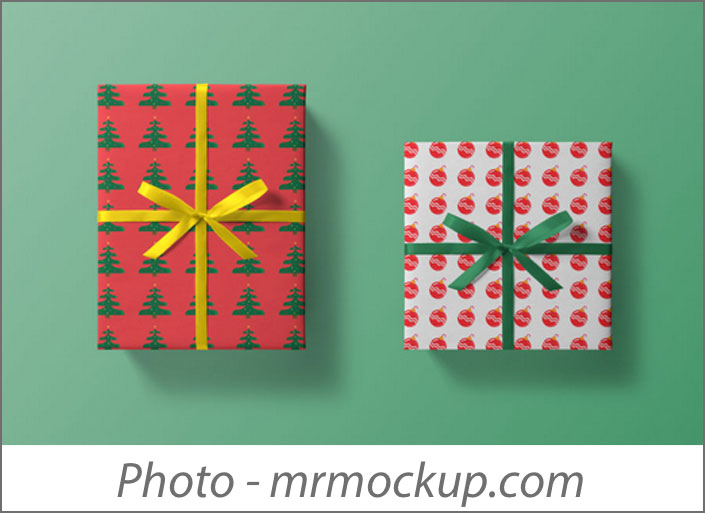 Christmas Paper Mockups for Pattern Designers 