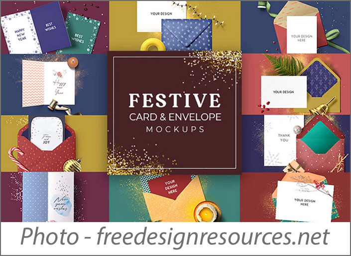 Christmas Card Mockups for Pattern Designers 