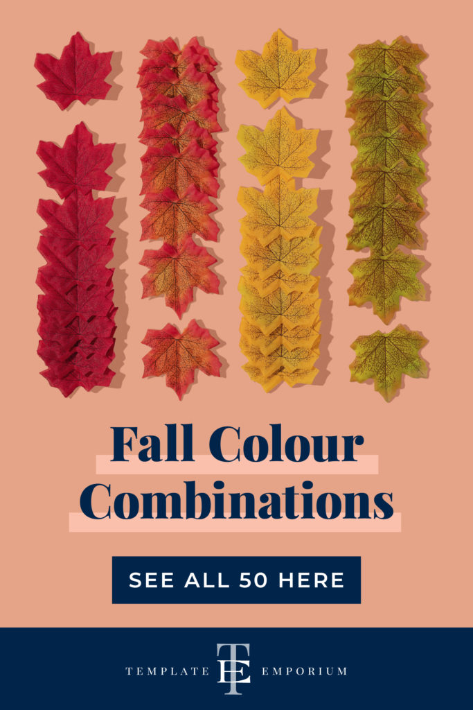 Fall Colour Combinations - 50 to choose from 