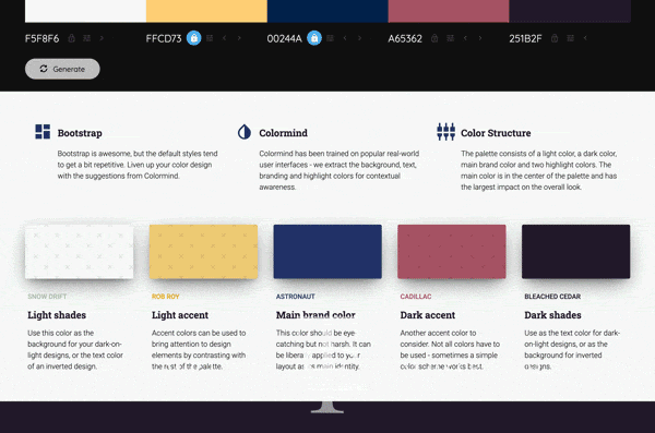 Our second favourite colour generator site - Colormind - The Template Emporium