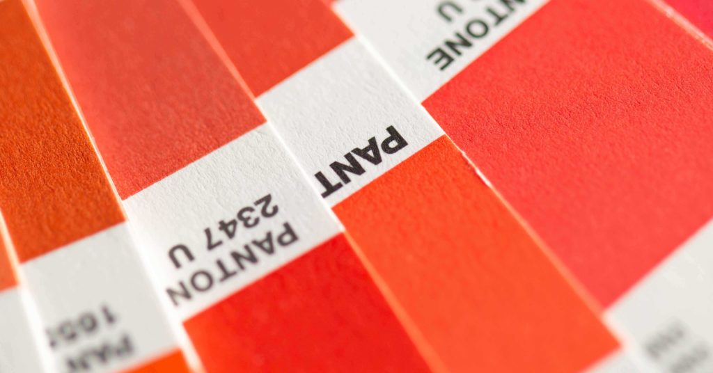Should you use orange as your brand colour - pantone orange options - The Template Emporium