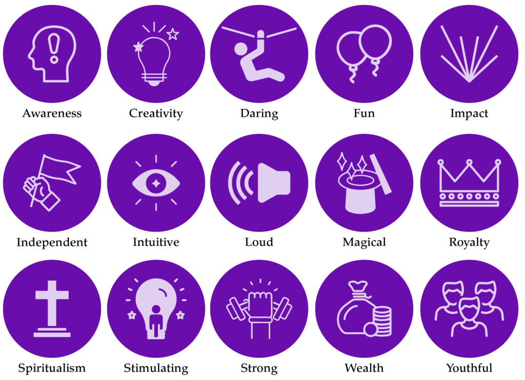 Bright purple meaning for branding - The Template Empoirum