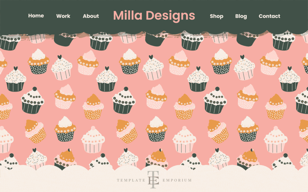 Milla multi-page showit website template - divider - The Template Emporium
