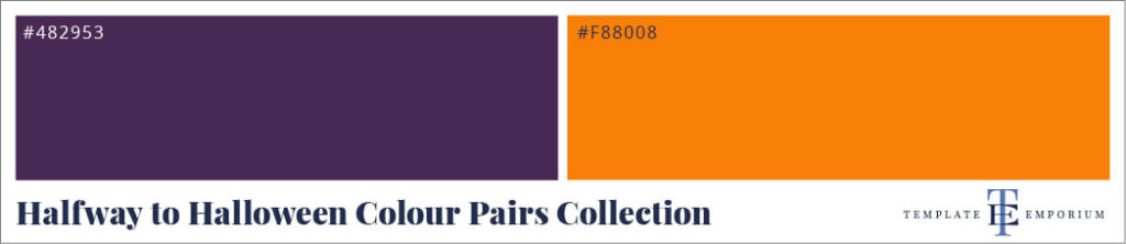Halfway to Halloween Colour pairs 1 - The Template Emporium