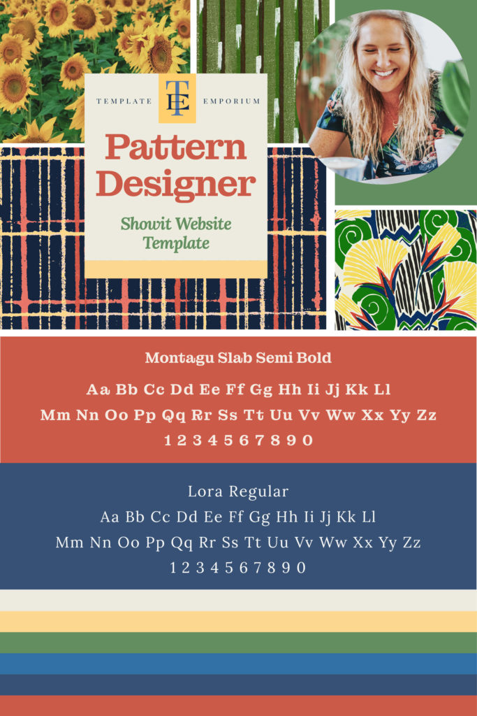 Pattern Designer Mood Board - Showit Website - The Template Emporium