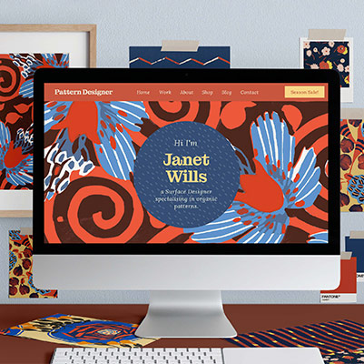 Pattern Designer Website Template - The Template Emporium