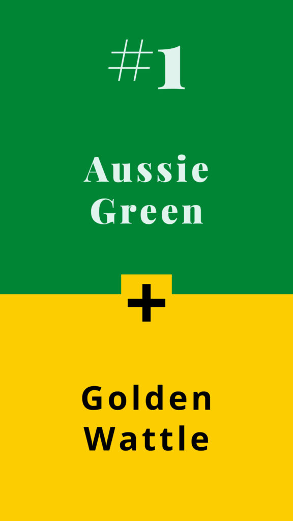 A year of holiday colour combinations - Aussie Green + Golden Wattle - The Template Emporium