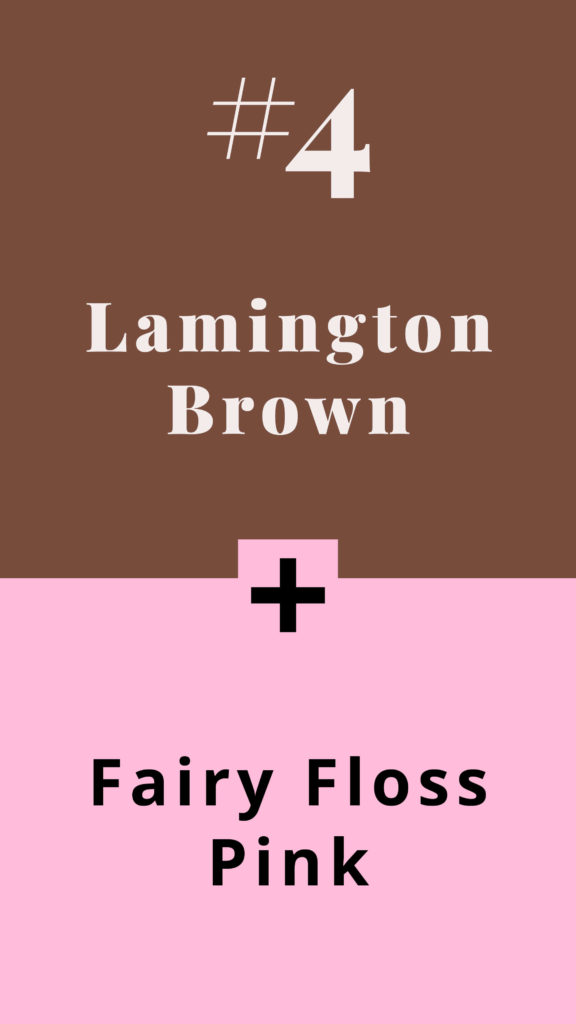 A year of holiday colour combinations - Lamington Brown + Fairy Floss Pink - The Template Emporium