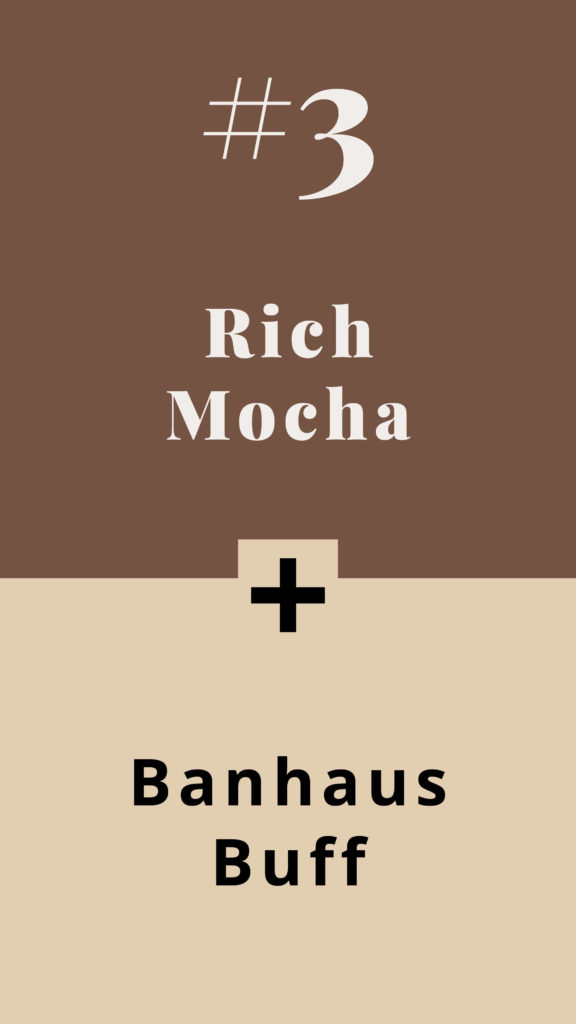 All seasons colour combinations - rich mocha + banhaus buff - The Template Emporium