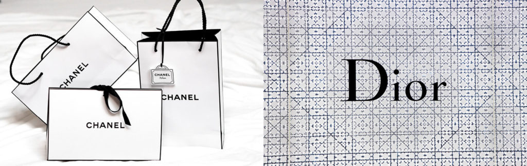 Should you use black as your branding colour? - Chanel and dior logos - The Template Emporium