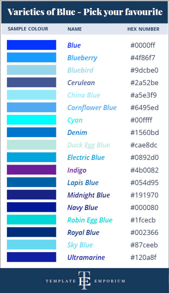 How to Choose Your Brand Colours by using the Colour Wheel - Primary colour Blue