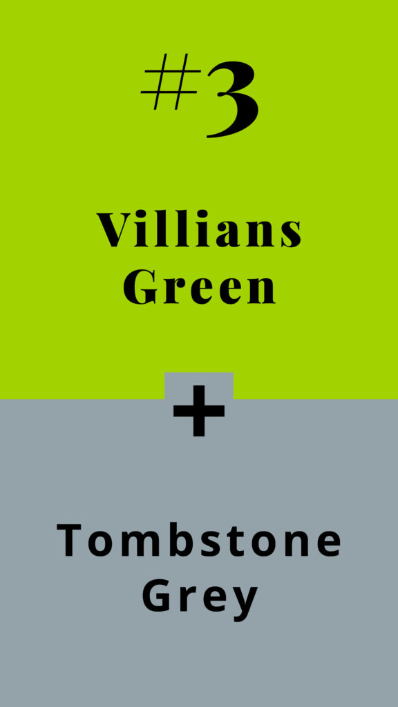 A year of holiday colour combinations - Villians Green + Tombstone Grey - The Template Emporium