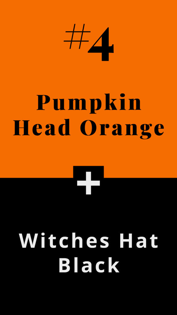 A year of holiday colour combinations - Pumpkin Head Orange + Witches Hat Black - The Template Emporium