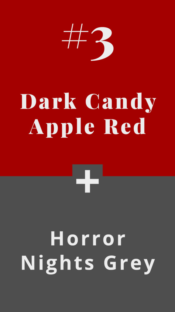 A year of holiday colour combinations - Dark Candy Apple Red + Horror Nights Grey - The Template Emporium