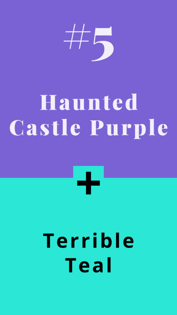 A year of holiday colour combinations - Haunted Castle Purple + Terrible Teal - The Template Emporium