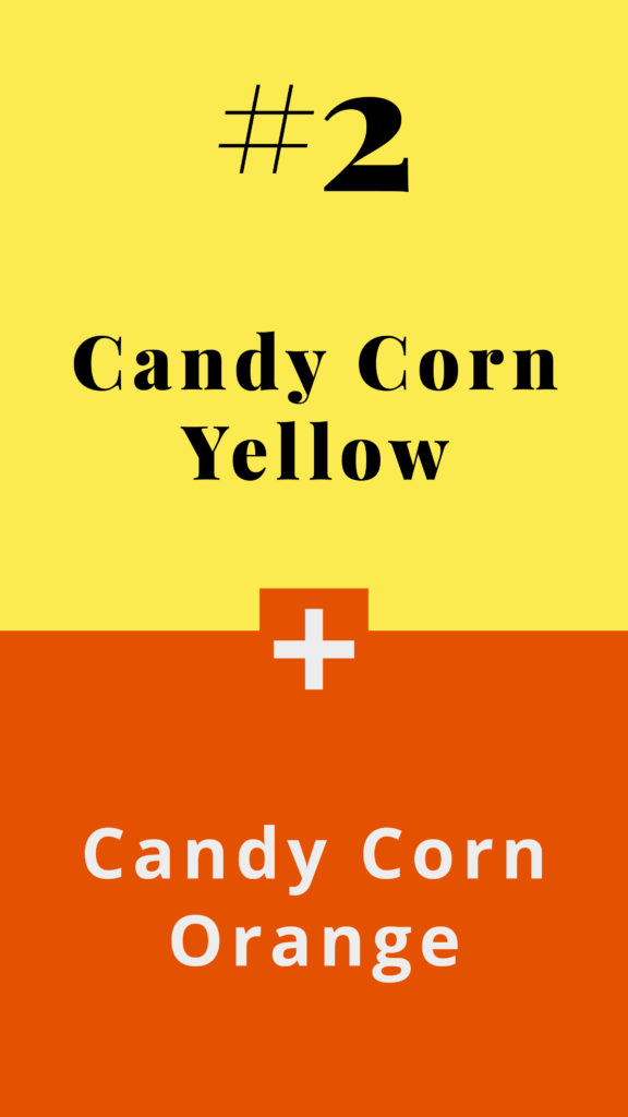 A year of holiday colour combinations - Candy Corn Yellow + Candy Corn Orange - The Template Emporium