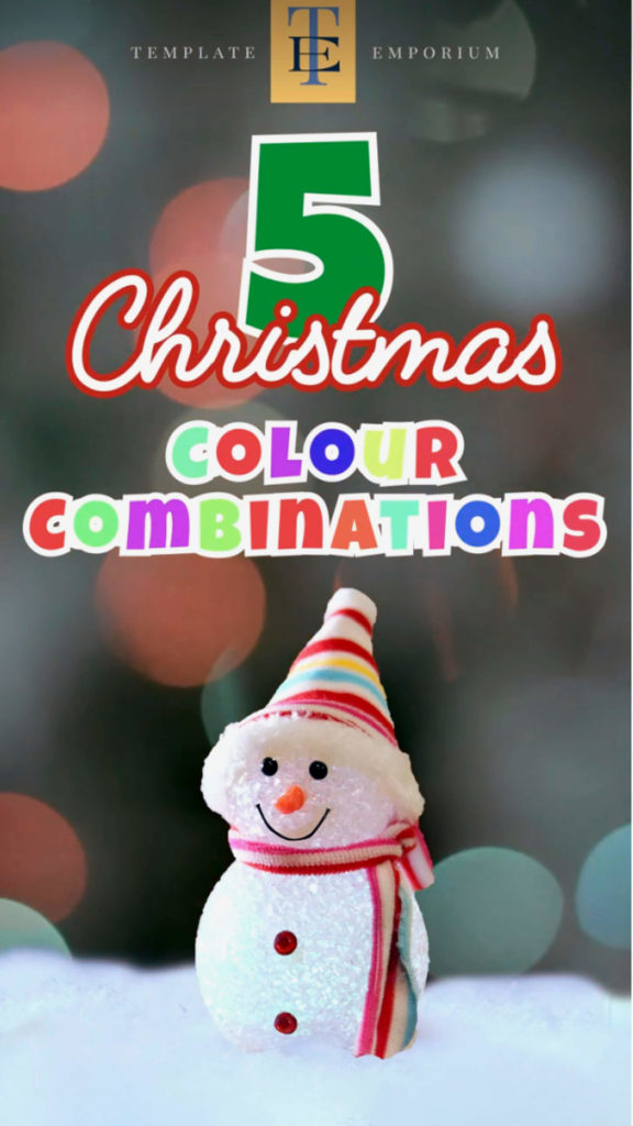 A year of holiday colour combinations - Christmas colour combinations - The Template Emporium