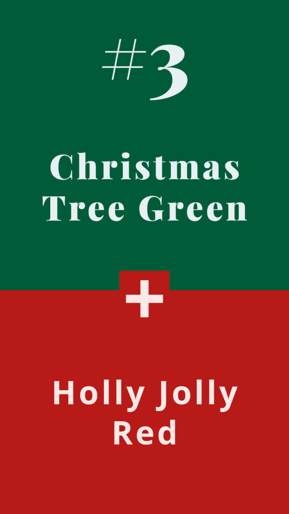 A year of holiday colour combinations - Christmas Tree Green + Holly Jolly Red - The Template Emporium