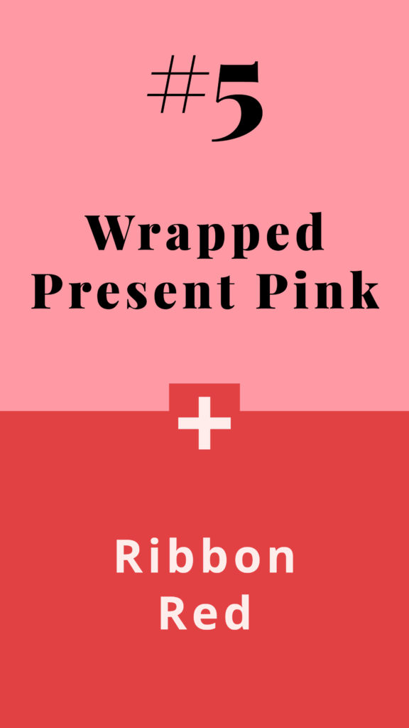A year of holiday colour combinations - Wrapped Present Pink + Ribbon Red - The Template Emporium