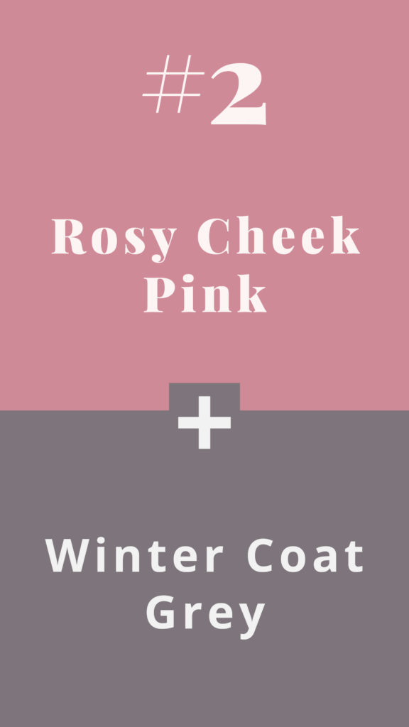 All seasons colour combinations - winter combos - Rosy Cheek Pink + Winter Coat Grey - The Template Emporium