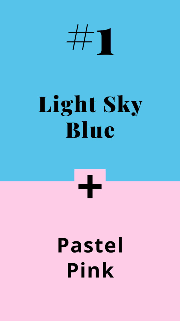 A year of holiday colour combinations - Light Sky Blue _ Pastel Pink - The Template Emporium